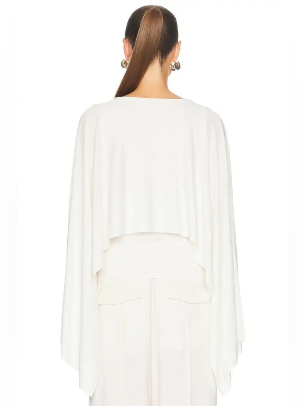 L’Academie Nasim Knit Cape Top in Ivory - Picture 3 of 5